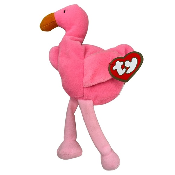 Ty Teenie Beanie Babies Pink Flamingo named Pinky - Picture 1 of 5
